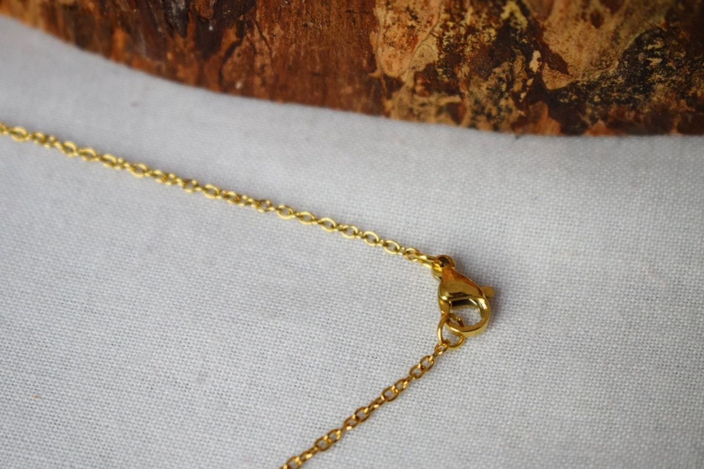 Tiger Eye Necklace Gold With Pendant For Women, Gemstone, Tigers Eye Jewelry, Round, Cabochon, Stainless Steel, Stone Necklace, Gift For Her