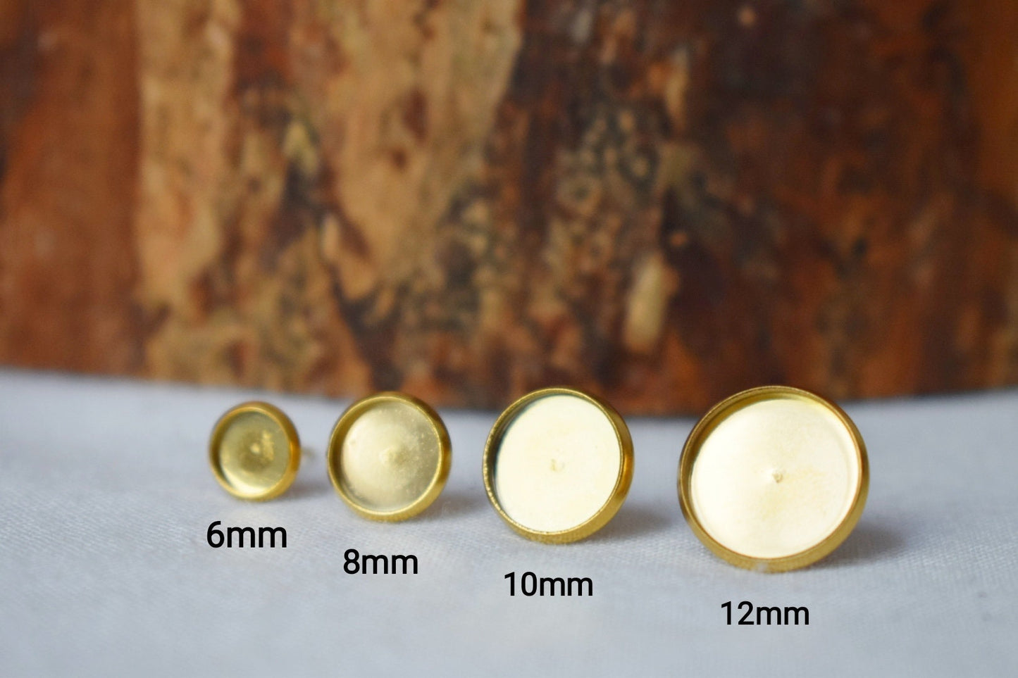 Mini quartz stud earrings, 6mm Gemstone gold earrings, Small post earrings, Push back earrings, Minimalist jewelry, Handmade gift for her