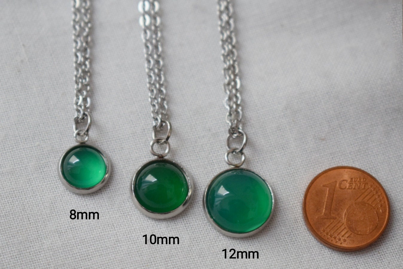 Necklace Green Agate Gold, Gemstone, Green Round Necklace, Stone, Green Agate Pendant, Agate Birthstone Jewelry, Gemstone, Gift for her