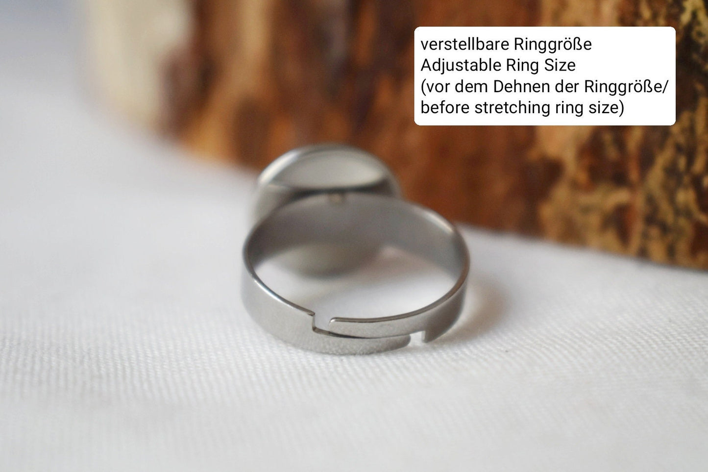 Mother of pearl rose gold ring for women, Shell Adjustable ring, Everyday white round ring, Jewelry gift for her