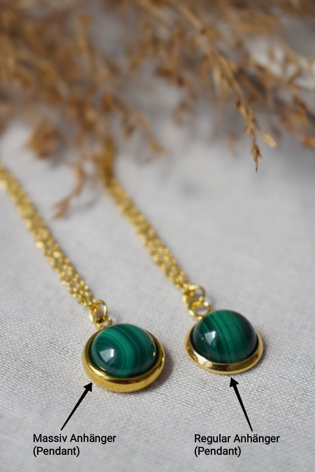 Natural Malachite Necklace Gold, Dainty Malachite Necklace, Green Malachite Pendant Necklace, Malachite Gemstone Necklace, Gift For Her