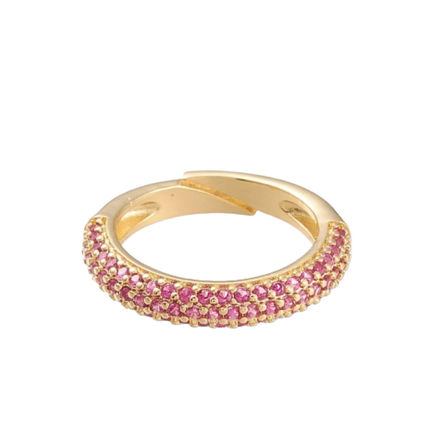 Adjustable Cubic zirconia ring, Micro pave cuff ring, Adjustable crystal open ring, Unique zirconia Jewelry, Gift for her
