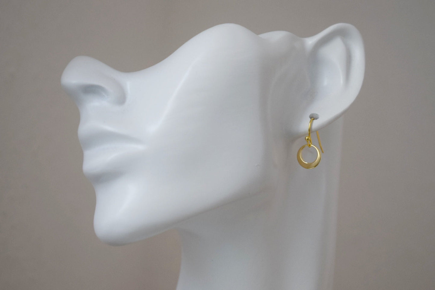 Golden circle earrings with surgical stainless steel earrings hooks, Lightweight earrings, Minimalist dainty jewelry, Best gift for her