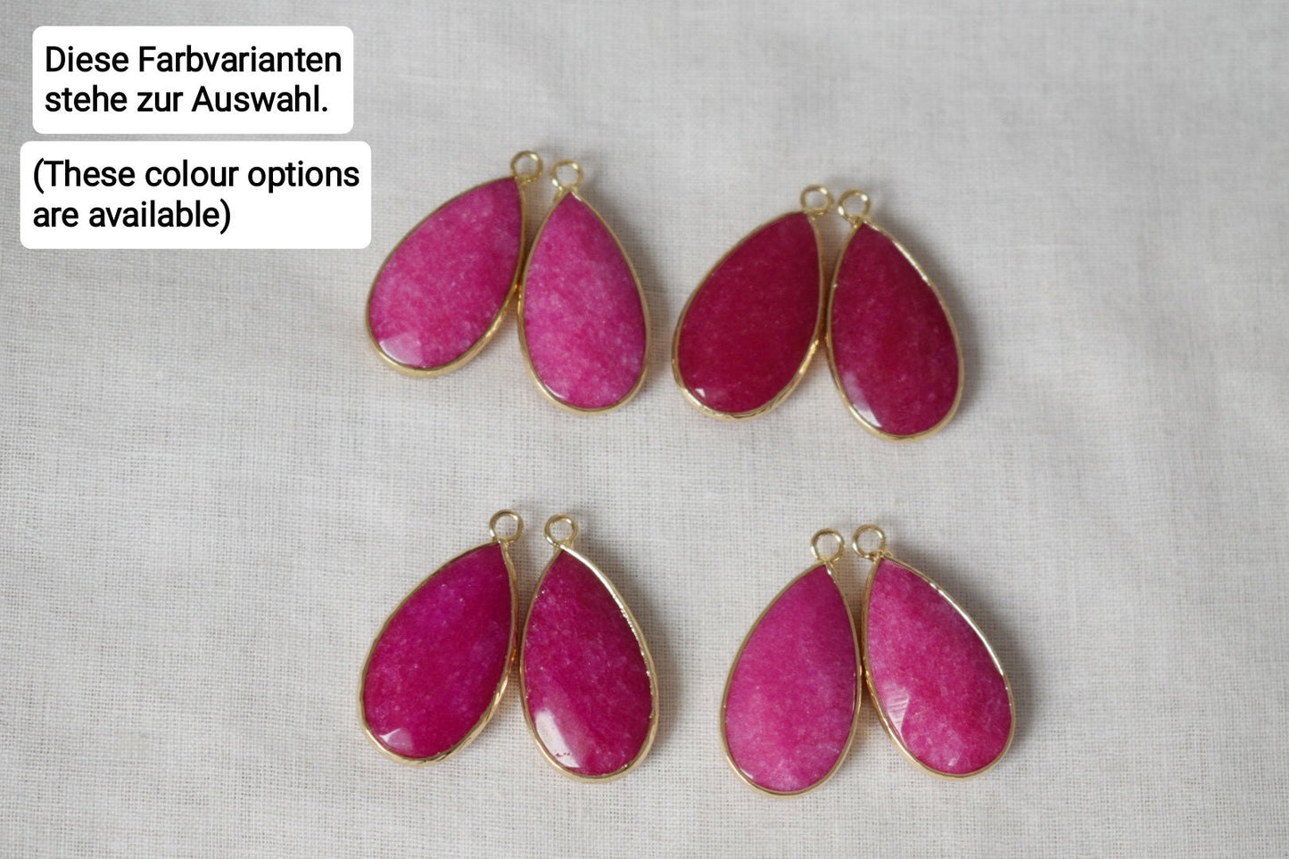 Teardrop pink jade stud earrings, Flower dangle drop earrings, Long gemstone earrings, Faceted stone, Boho chic jewelry, Mother's day gift