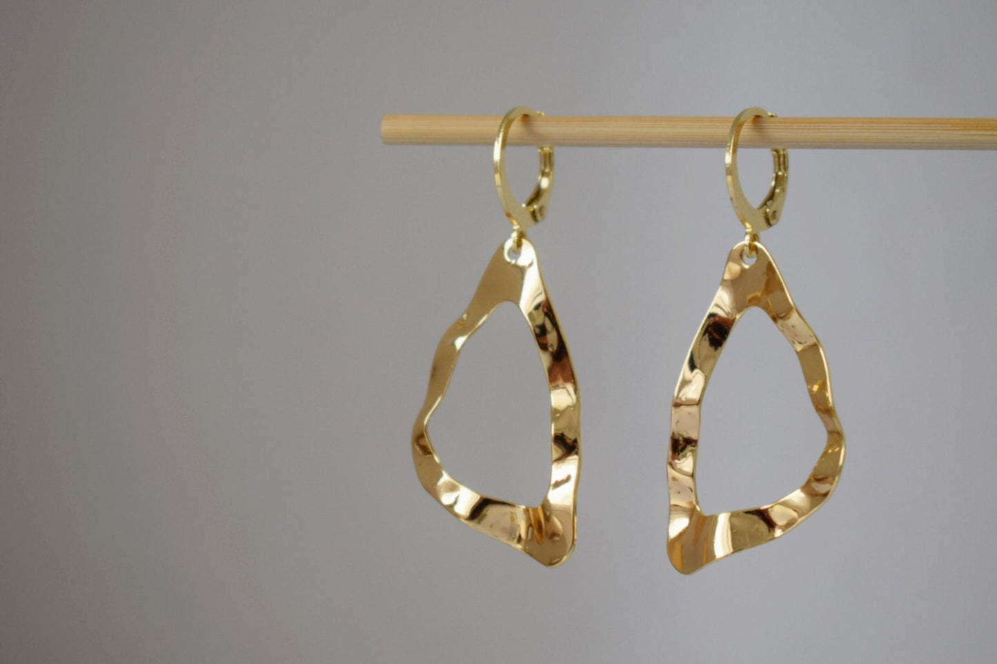 Triangle earrings hoops for women, Triangular gold earrings, Boho earrings, Lightweight earrings, Jewelry gift for her, Best gift for her