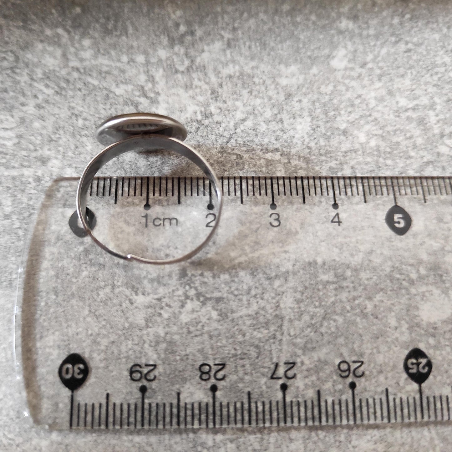 Crown Green Agate Ring, Gemstone Adjustable Ring, Everyday Round Stone Ring, Unique Jewelry, Gift for Her