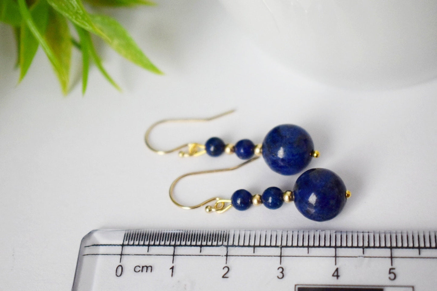Gold filled lapis earrings, Lapis lazuli dangle earrings, Gemstone earrings, Stone earrings, Gold, 14k, Dark Blue, Dainty, Gift for women
