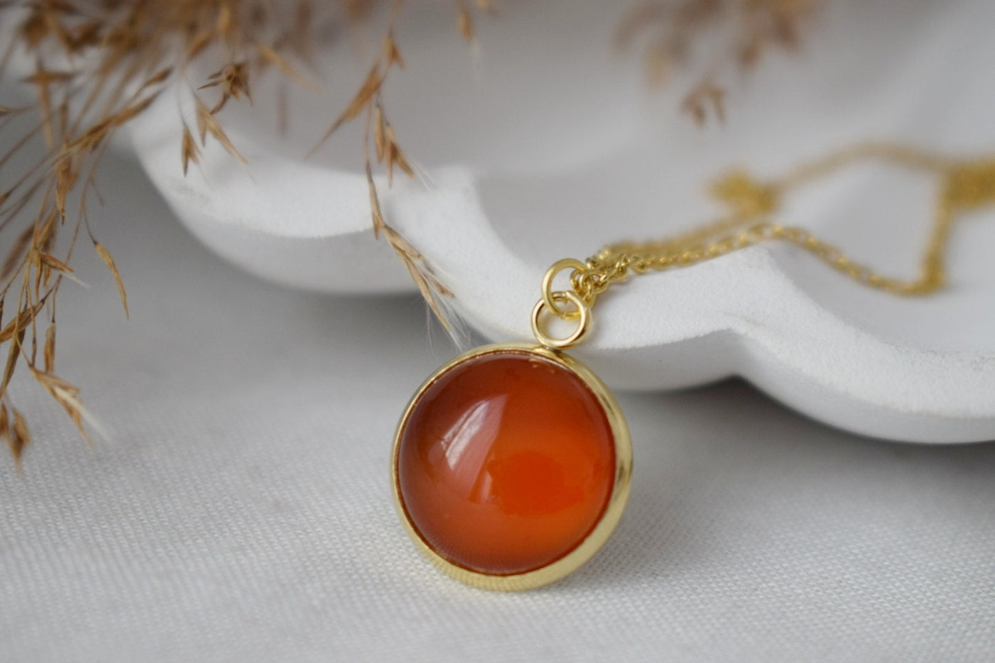 Red agate necklace for women - Handmade Gemstone Jewelry for Women - Stone Statement Necklace - Boho Chic Gift, Best Jewelry Gift For Her