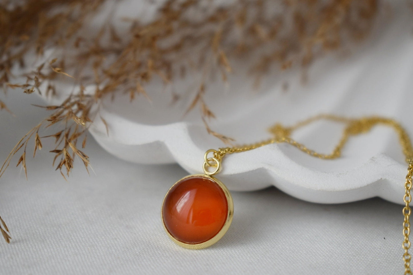Red agate necklace for women - Handmade Gemstone Jewelry for Women - Stone Statement Necklace - Boho Chic Gift, Best Jewelry Gift For Her