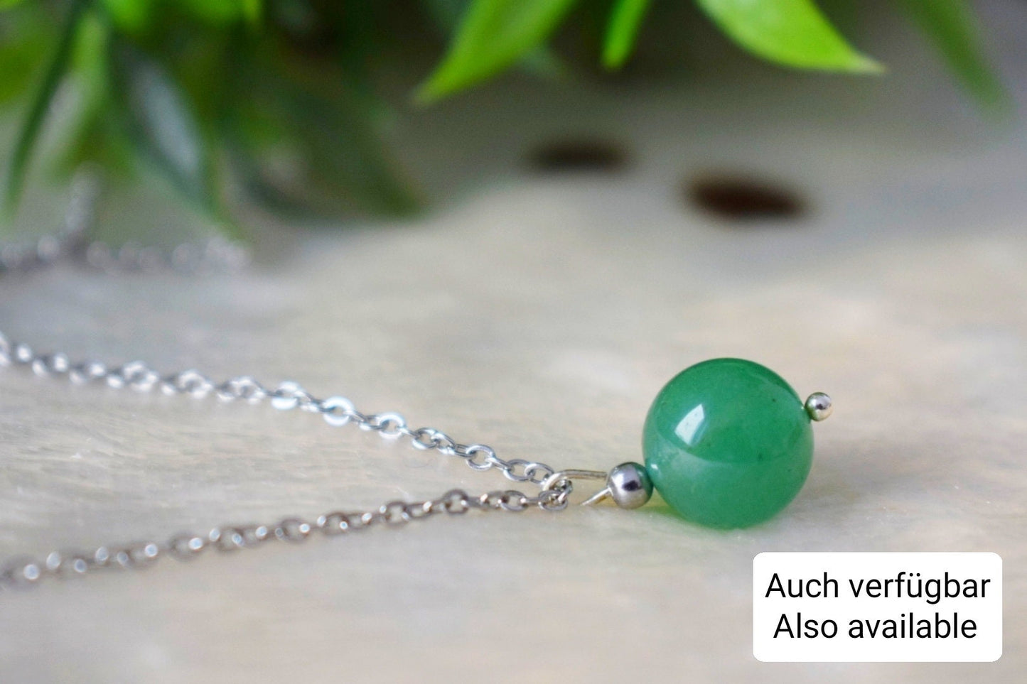 Sterling Silver Dangling Hoop Earrings with Green Gemstone Aventurine, Bead Huggies, Hanging Ball Stone Earrings, Jewelry Gift For Her
