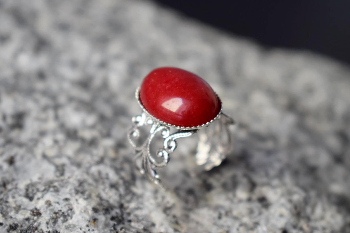 Necklace Red Jade for women, Long adjustable chain with gemstone pendant, Stone statement necklace, Handmade jewelry, Gift for her
