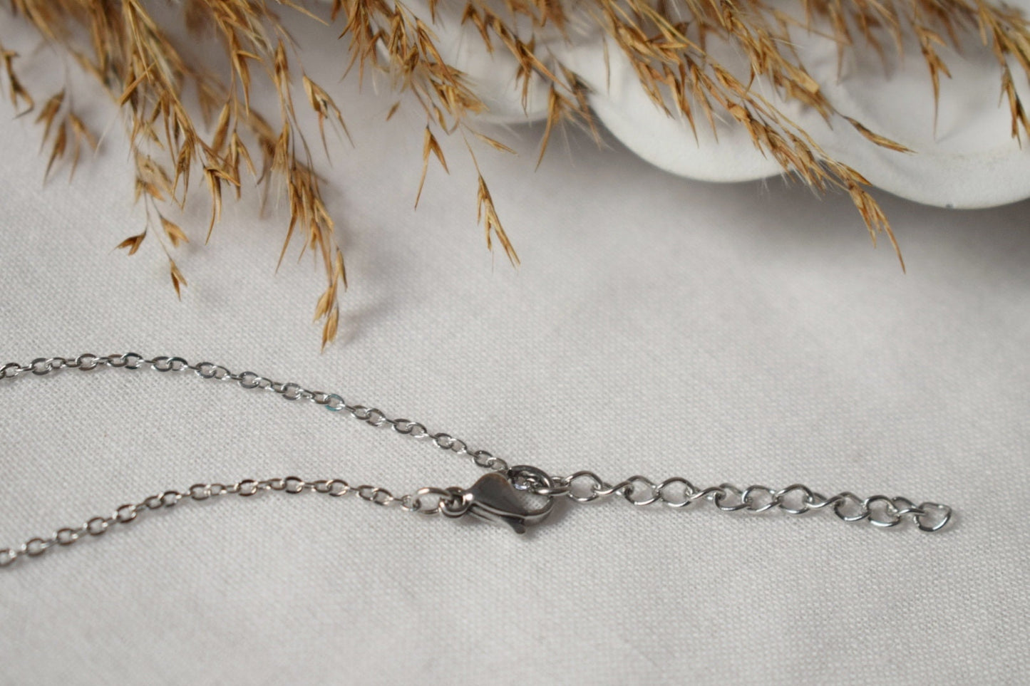 Pink Jade Teardrop Necklace, Camellia Color, Gemstone Drop Pendant, Faceted Stone, Statement Jewelry, Stainless steel, Handmade Gift for her
