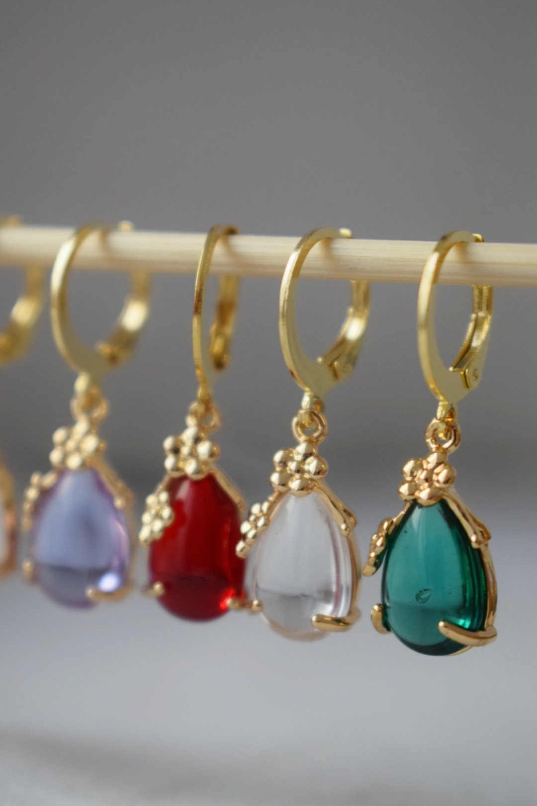Teardrop gold earrings, Waterdrop delicate earring, Elegant dangle pendant, Minimalist hanging earrings, Bridal gold jewelry, Gift for her