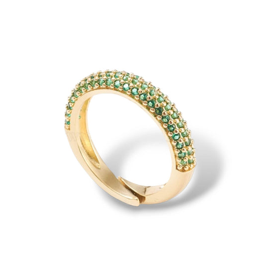 Adjustable Cubic zirconia ring, Micro pave cuff ring, Adjustable crystal open ring, Unique zirconia Jewelry, Gift for her