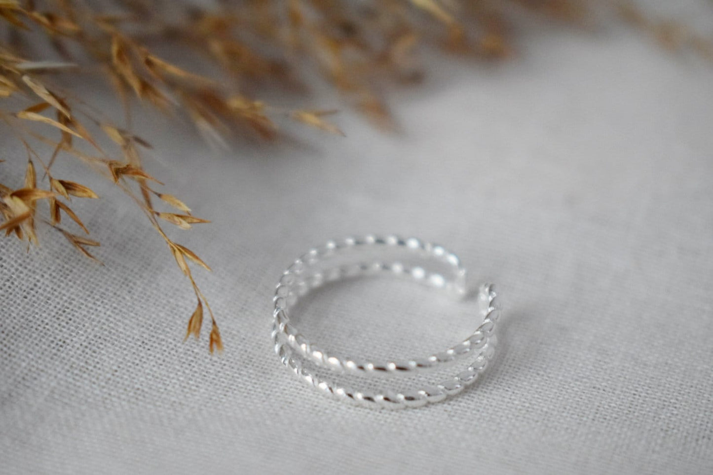 Vintage Sterling Silver Ring For Women, Twisted Double Band Ring, Open 925 Sterling Silver Ring, Adjustable Silver Ring, Unique Ring