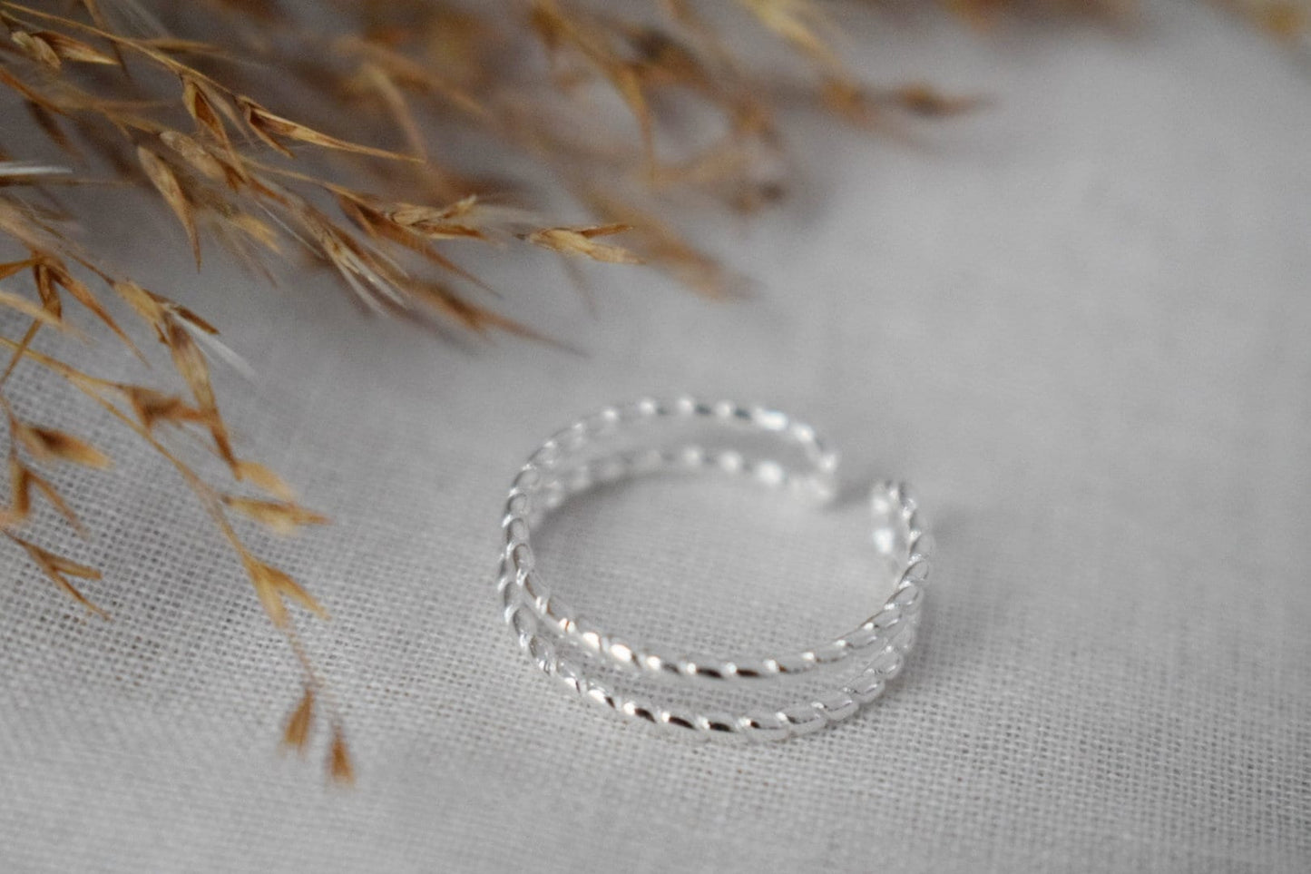 Vintage Sterling Silver Ring For Women, Twisted Double Band Ring, Open 925 Sterling Silver Ring, Adjustable Silver Ring, Unique Ring