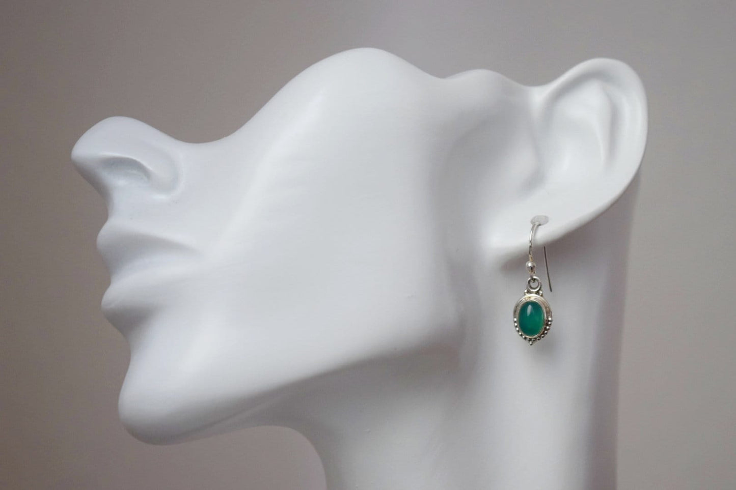 Green onyx earrings 925 sterling silver, Gemstone earrings, Natural stone Ornament earrings, Unique silver jewelry, Best mother's day gift