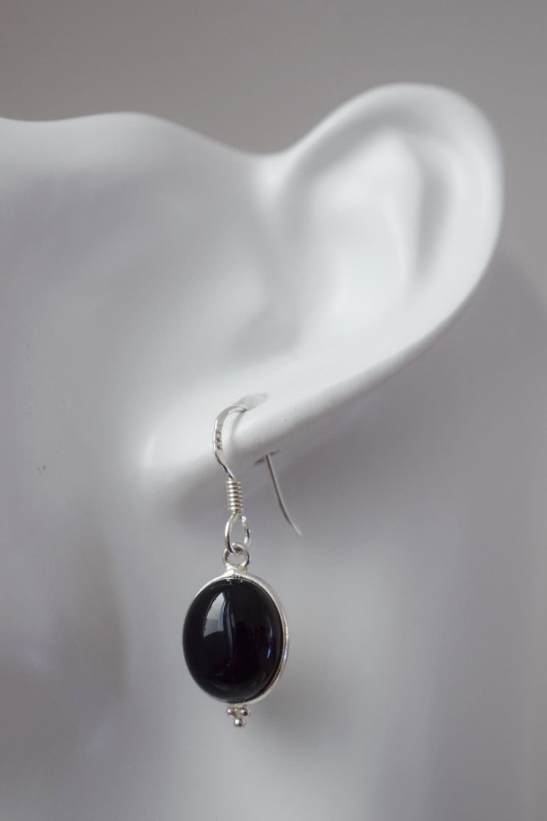 Black Onyx earrings, Gemstone sterling silver dangle earrings, Boho chic earrings, Unique handmade jewelry, Best christmas gift