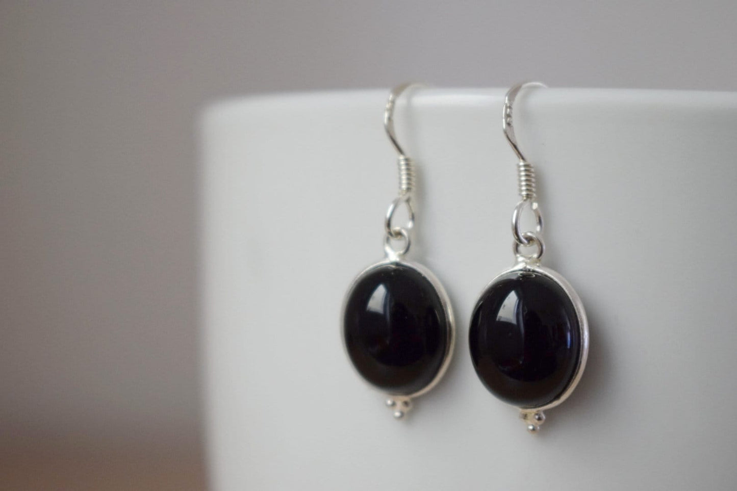 Black Onyx earrings, Gemstone sterling silver dangle earrings, Boho chic earrings, Unique handmade jewelry, Best christmas gift