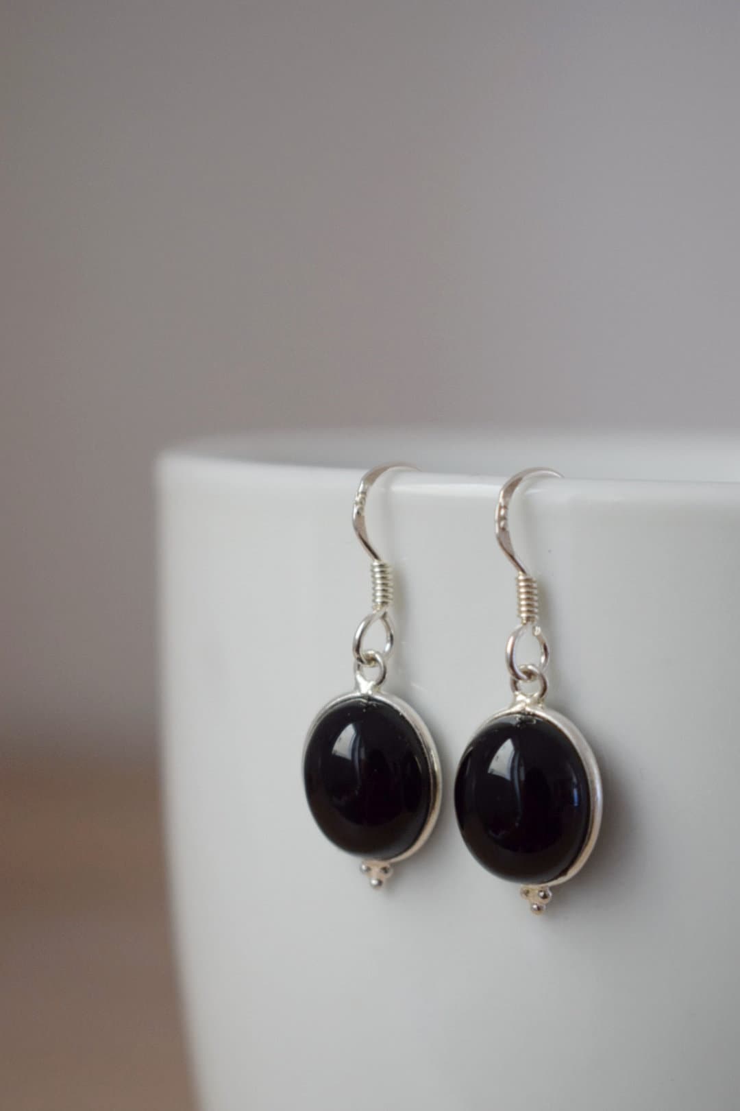 Black Onyx earrings, Gemstone sterling silver dangle earrings, Boho chic earrings, Unique handmade jewelry, Best christmas gift