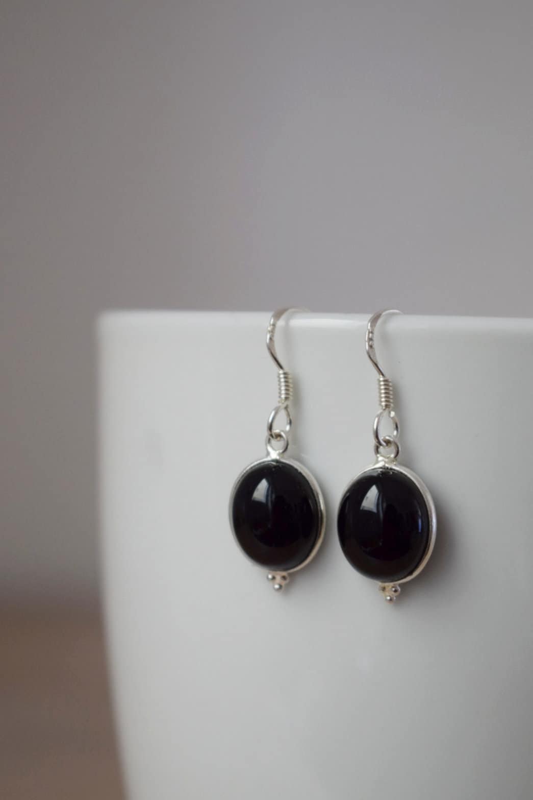 Black Onyx earrings, Gemstone sterling silver dangle earrings, Boho chic earrings, Unique handmade jewelry, Best christmas gift