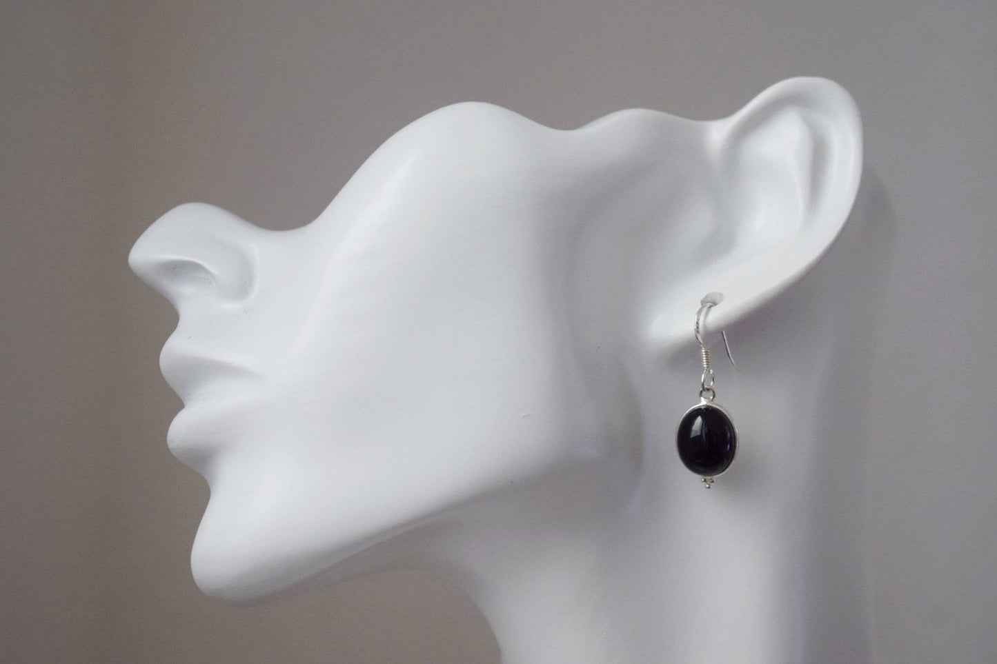 Black Onyx earrings, Gemstone sterling silver dangle earrings, Boho chic earrings, Unique handmade jewelry, Best christmas gift