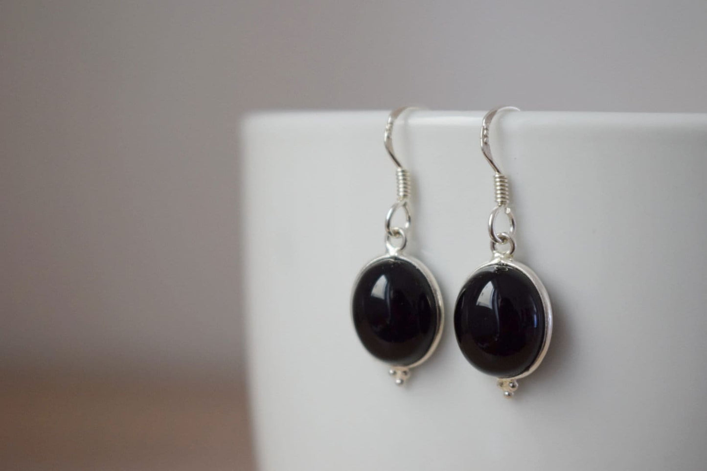 Black Onyx earrings, Gemstone sterling silver dangle earrings, Boho chic earrings, Unique handmade jewelry, Best christmas gift