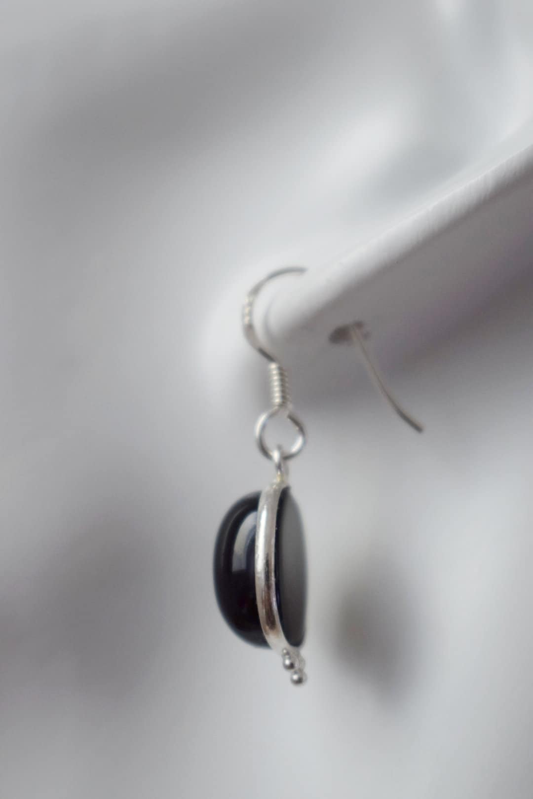Black Onyx earrings, Gemstone sterling silver dangle earrings, Boho chic earrings, Unique handmade jewelry, Best christmas gift