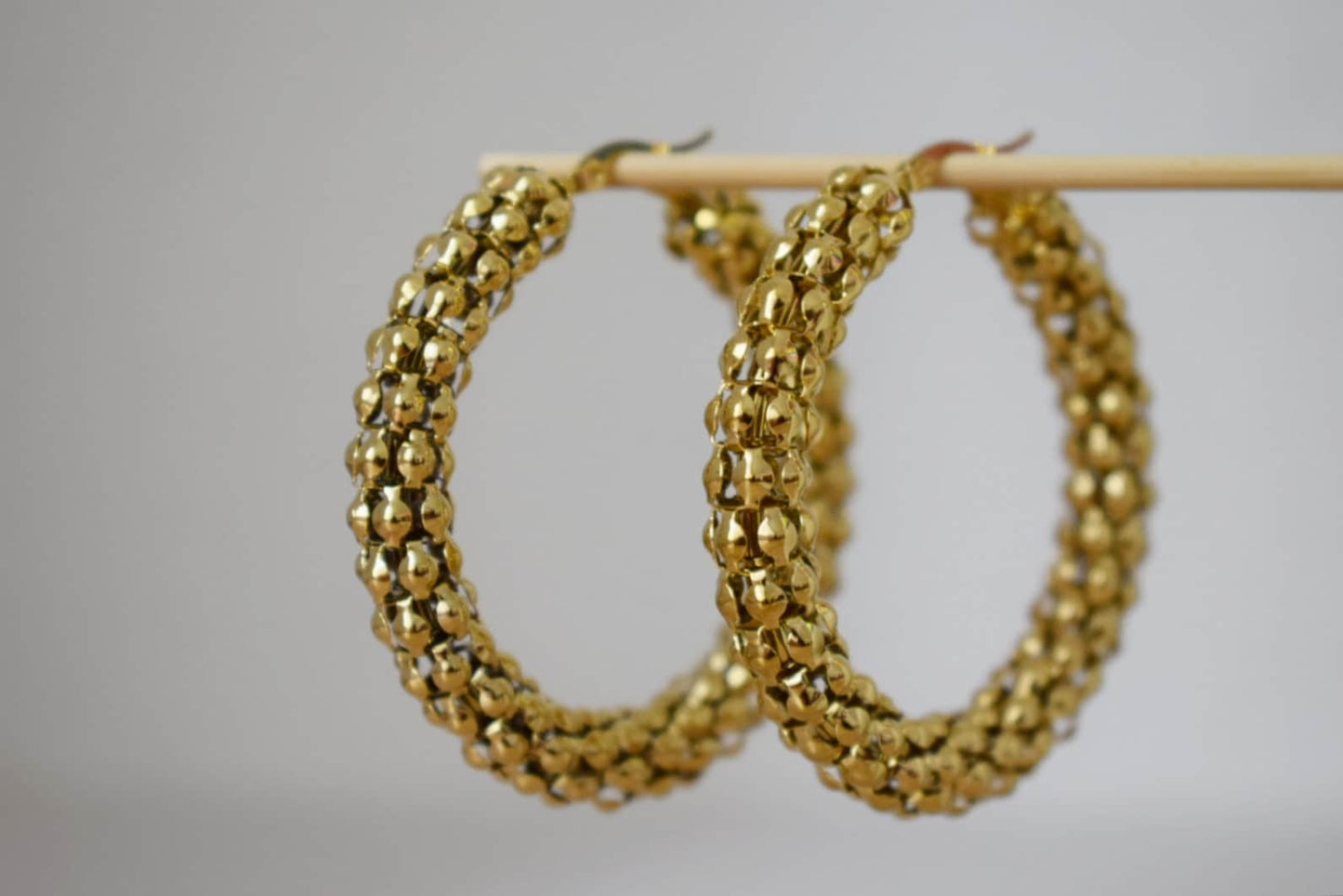 Chunky hoop earrings, large wide hoops earrings, 18k gold plated hoop earrings, Statement Hoops, Modern earrings, Gift for her