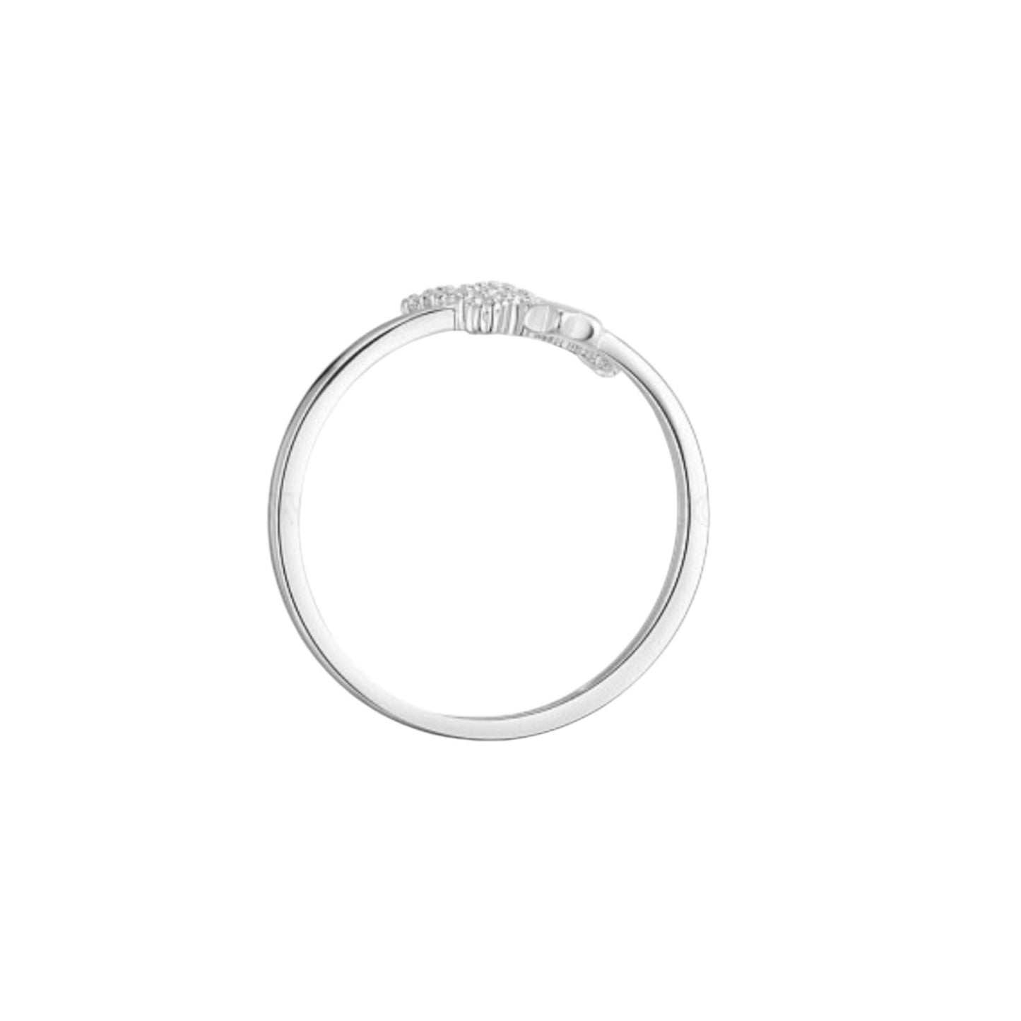 Star Ring Sterling Silver, Sparkling Cubic Zirconia Ring, Adjustable Open Ring, Unique Silver Ring For Women, Handmade Mother's Day Gift