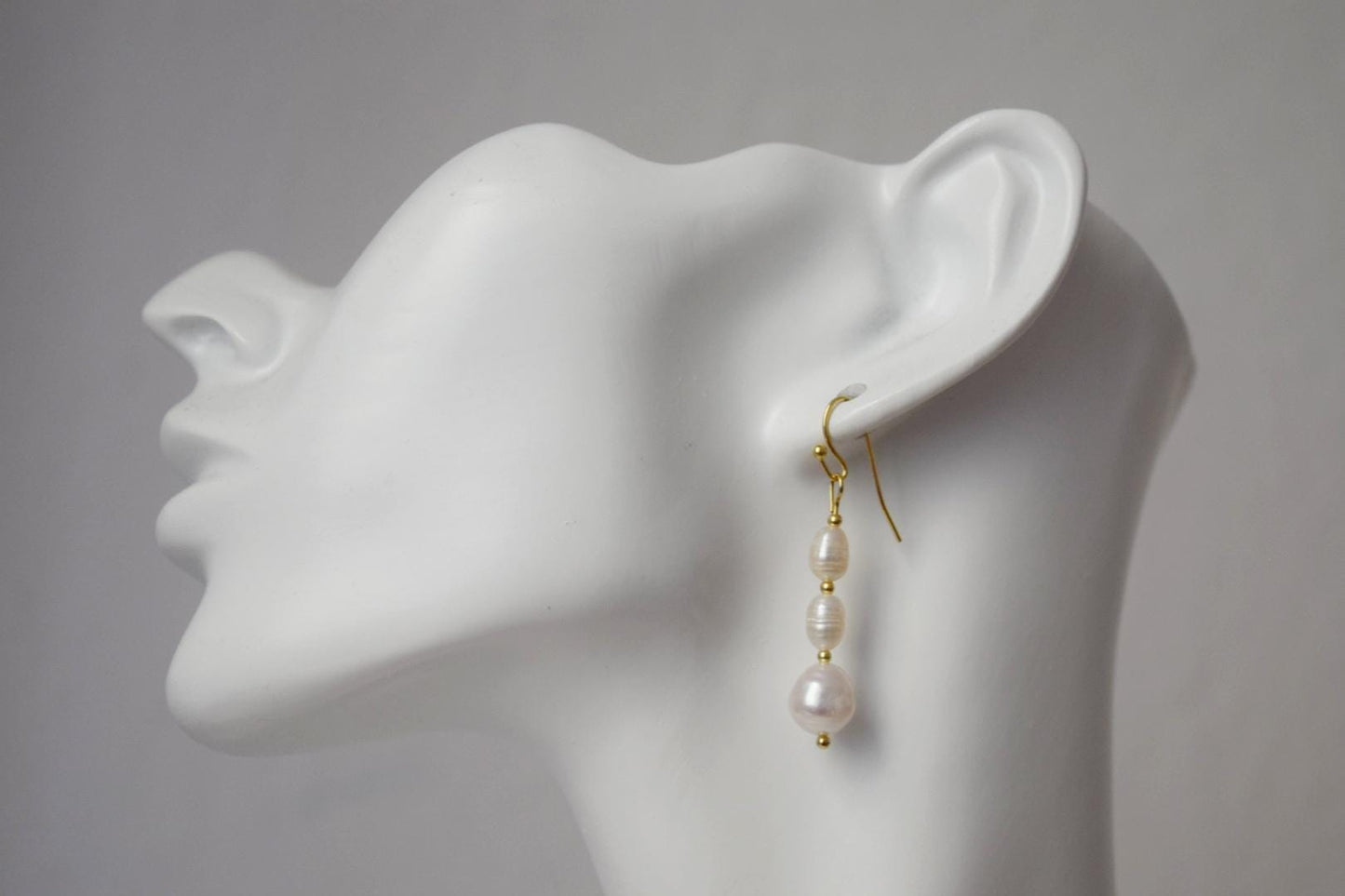 Freshwater Pearl Earrings, Statement Dangle Drop Earrings, 18k Gold Plated Surgical Stainless Steel hooks, Wedding Jewelry, Anniversary Gift