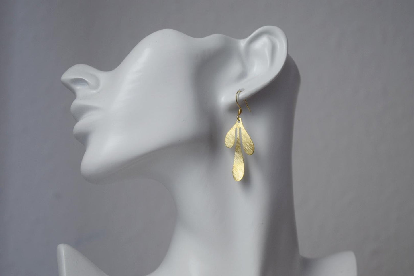 Leaf earrings for women, Dangle Drop earrings, 18k gold plated stainless steel, Boho earrings, Leaf golden jewelry, Unique gift for her