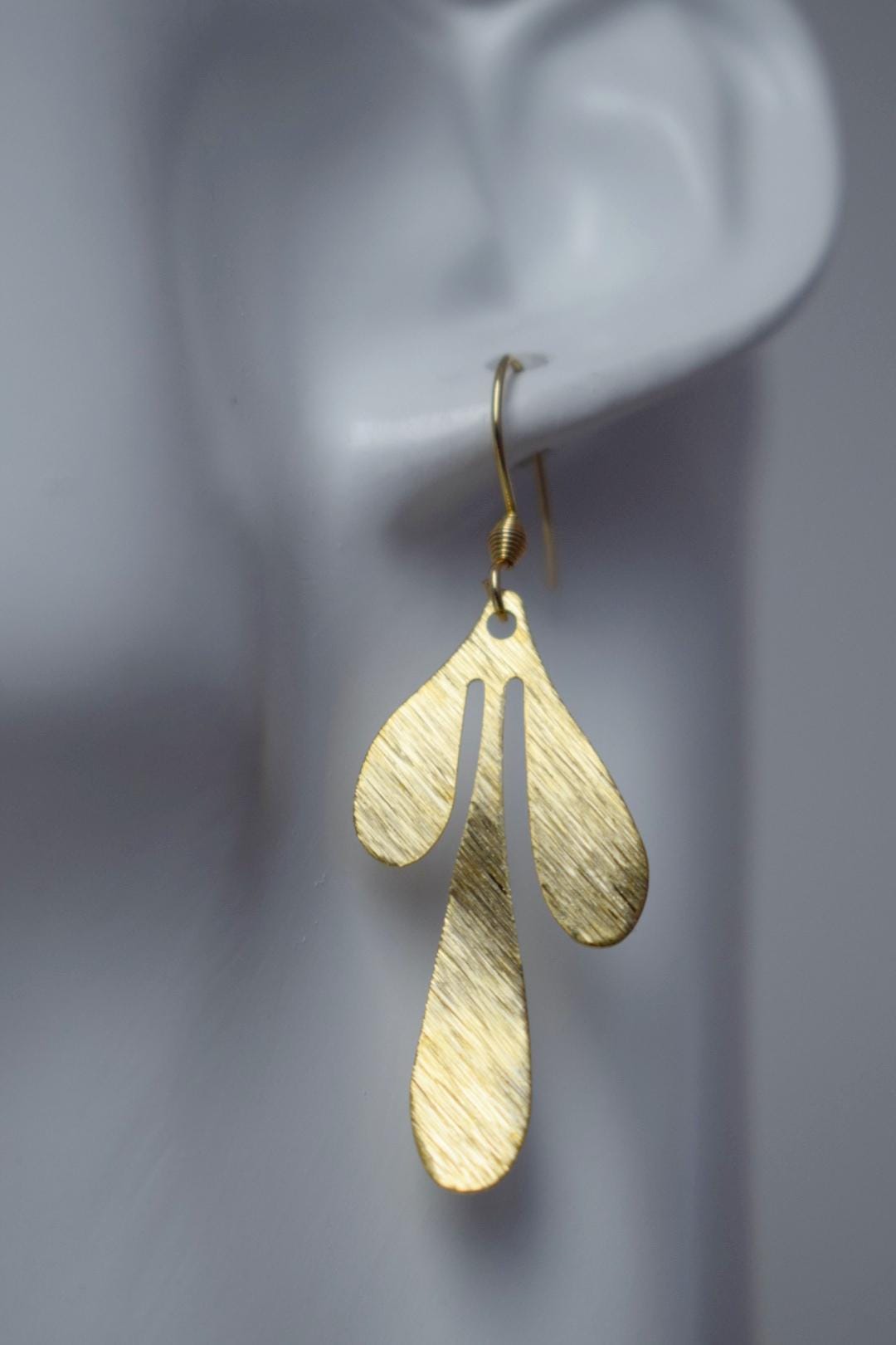 Leaf earrings for women, Dangle Drop earrings, 18k gold plated stainless steel, Boho earrings, Leaf golden jewelry, Unique gift for her
